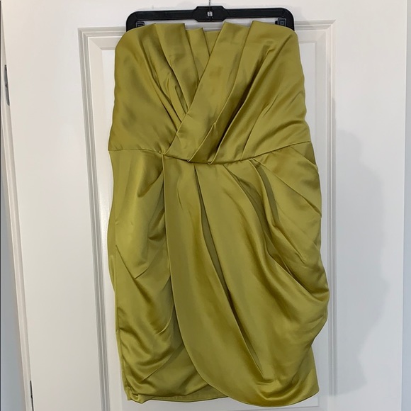 Formal Strapless Party Dress by VERA WANG Green - Picture 4 of 5